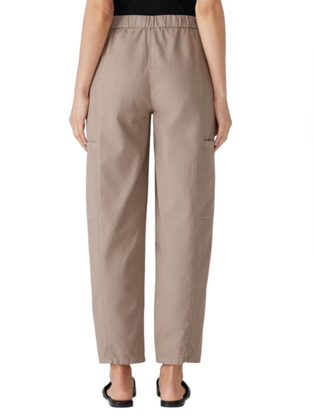 Eileen Fisher Cotton Hemp Stretch Lantern Pants - Picture 2 of 8